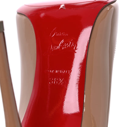 Christian Louboutin Patent Corneille 100 Pumps 38.5 Nude 7 of 11