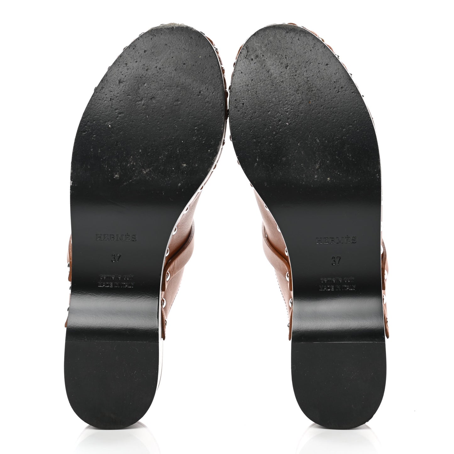 Heritage Calfskin Carlotta Mules 37 Naturel