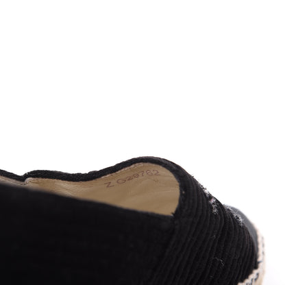 Chanel Velvet Grosgrain CC Espadrilles 42 Black 10 of 14