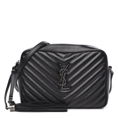 Saint Laurent Calfskin Matelasse Monogram Lou Camera Bag Black 1 of 9