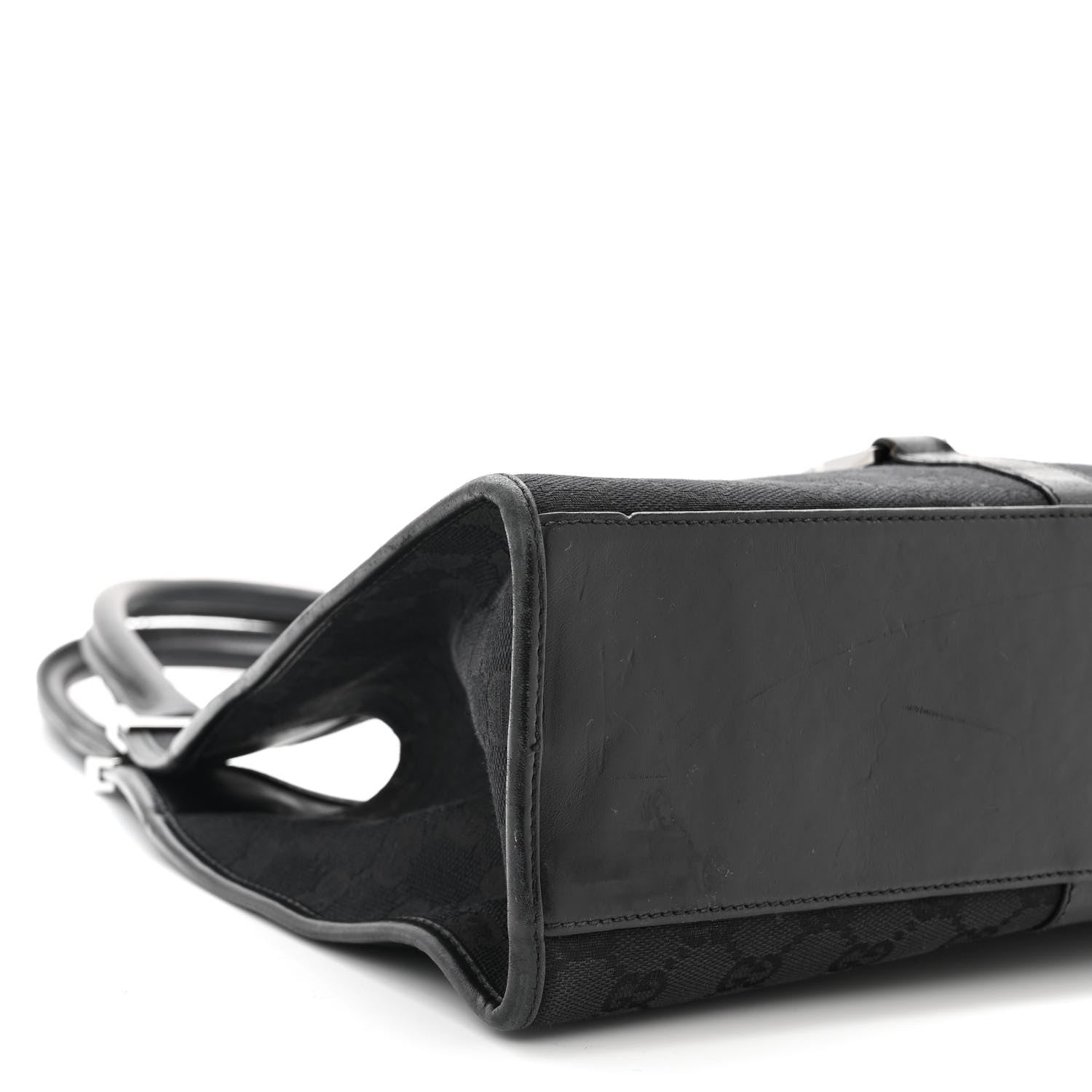 Gucci Monogram Bardot Shoulder Bag Black 9 of 10