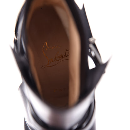 Christian Louboutin Shiny Calfskin Equestria 160 Platform Ankle Boots 35.5 Black 8 of 9