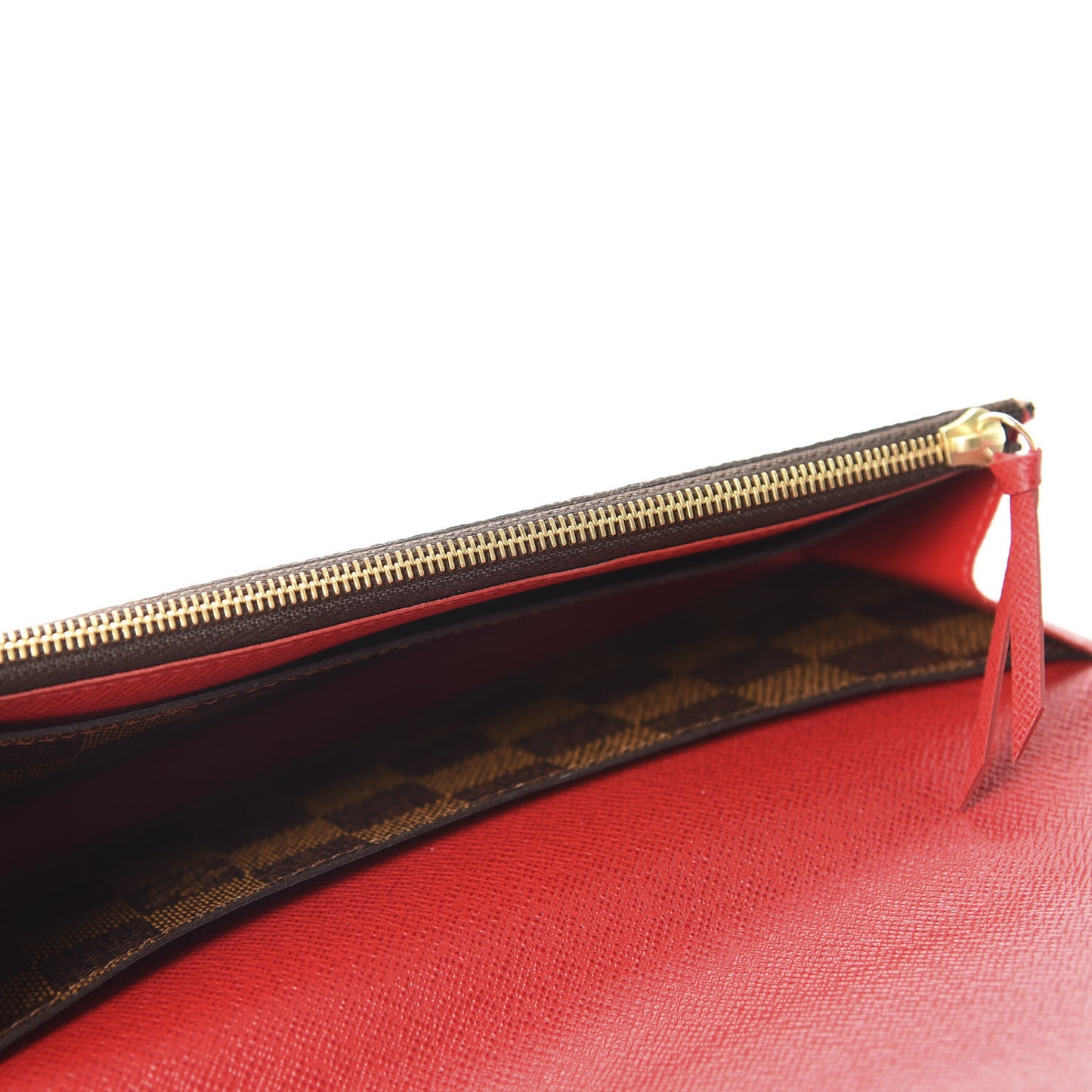 Damier Ebene Emilie Wallet Red