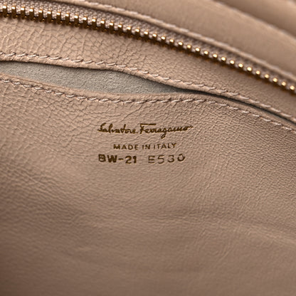 Salvatore Ferragamo Calfskin Sofia Gancini Satchel Yellow 7 of 24