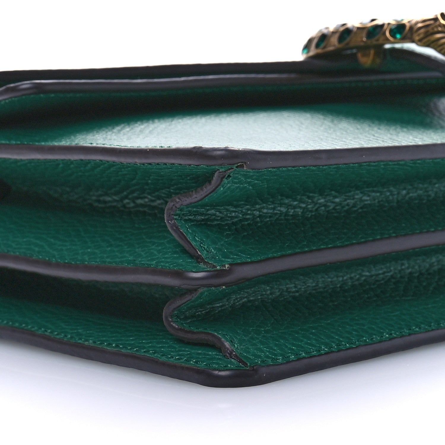 Gucci Pebbled Calfskin Small Dionysus Shoulder Bag Emerald 9 of 10