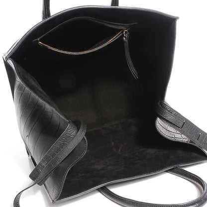 Celine Crocodile Embossed Large Phantom Luggage Black 5 of 7