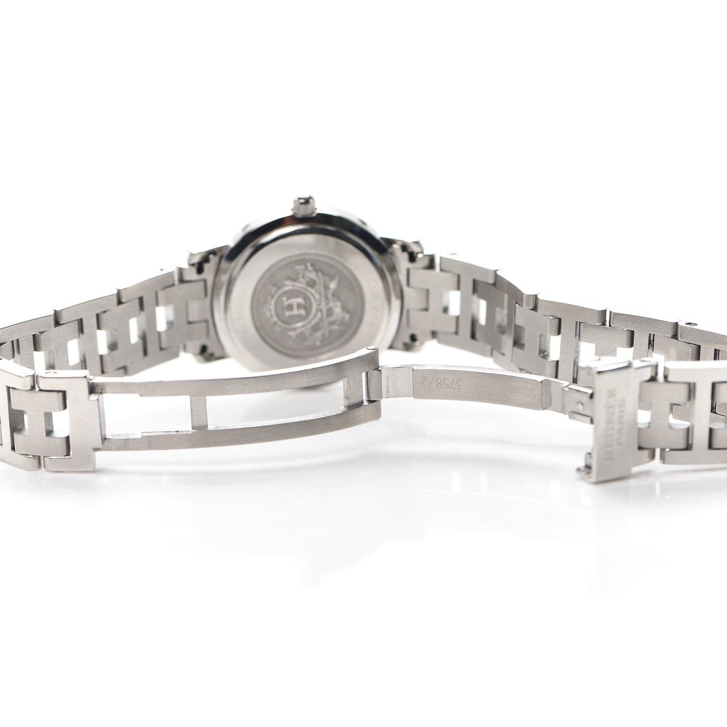 Hermes Stainless Steel 24mm Clipper Quartz Watch Black 5 of 5