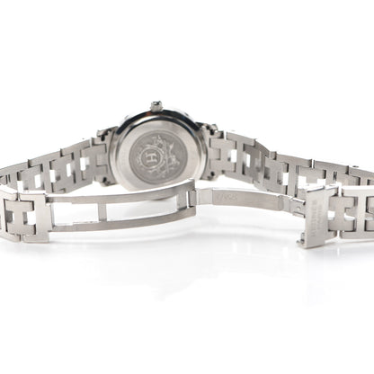 Hermes Stainless Steel 24mm Clipper Quartz Watch Black 5 of 5