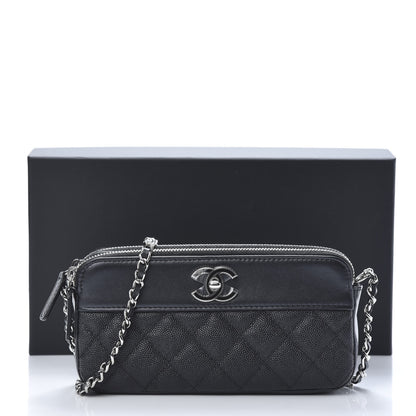 Chanel Caviar Quilted Small Vintage Mademoiselle Clutch With Chain Black 14 of 15