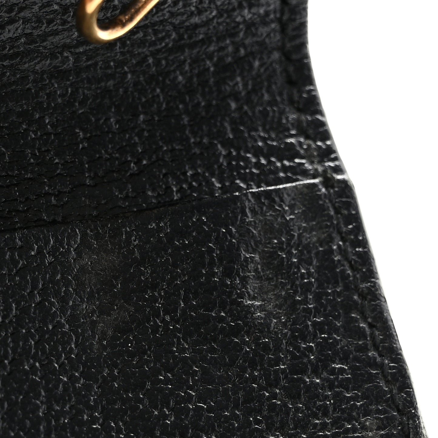 Calfskin Boar Effect GG Marmont 6 Key Holder Black