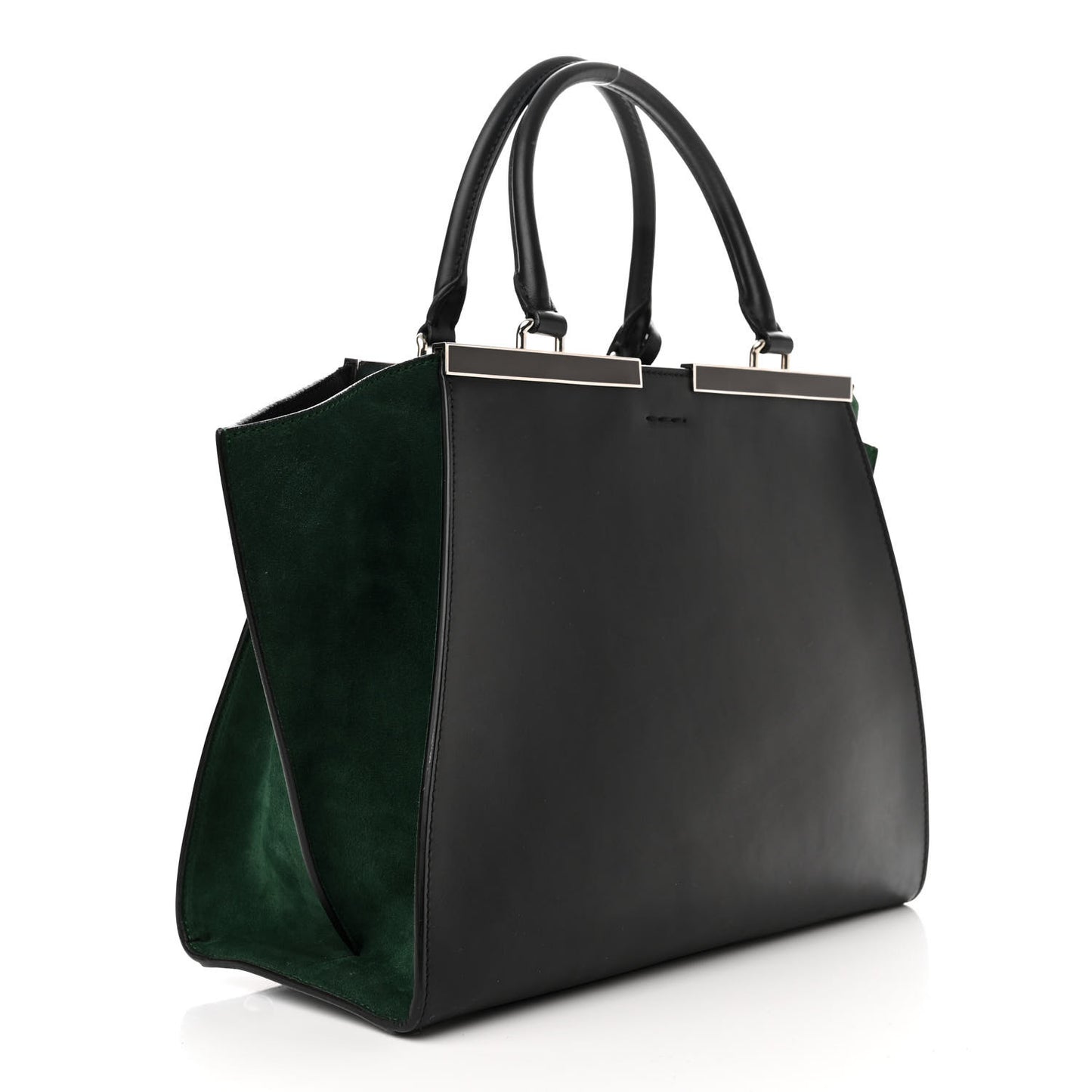 Vitello Baltico Kore Petite 3Jours Tote Black Verde Prato