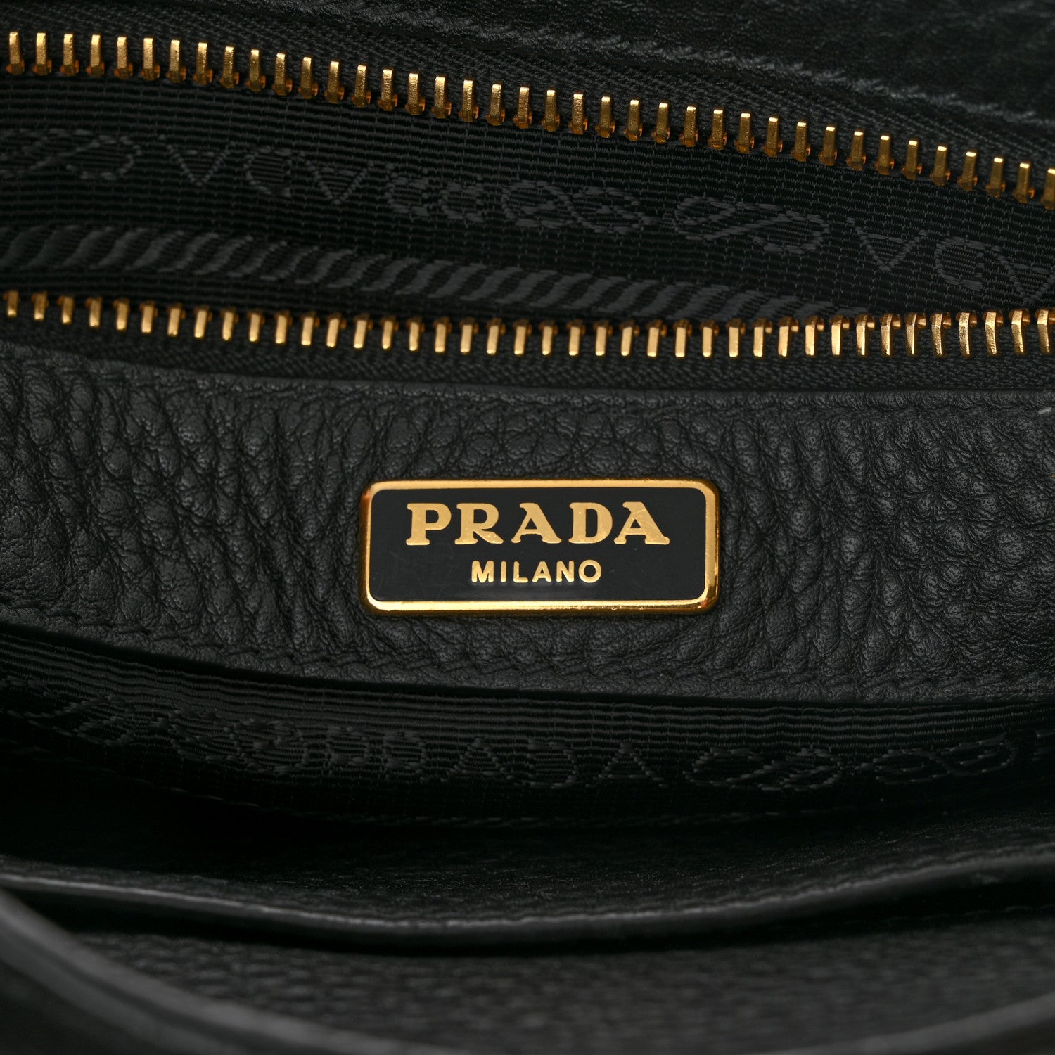Prada Vitello Daino Double Buckle Messenger Bag Black 6 of 11