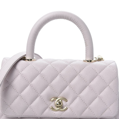 Chanel Caviar Quilted Mini Coco Handle Flap Lilas Lilac 9 of 9