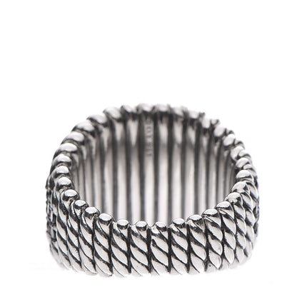 David Yurman Sterling Silver Black Spinel Tempo Ring 54 7 4 of 5