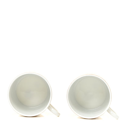 Hermes Porcelain Mosaique Au 24 Gold Coffee Cup and Saucer Set of 2 4 of 10