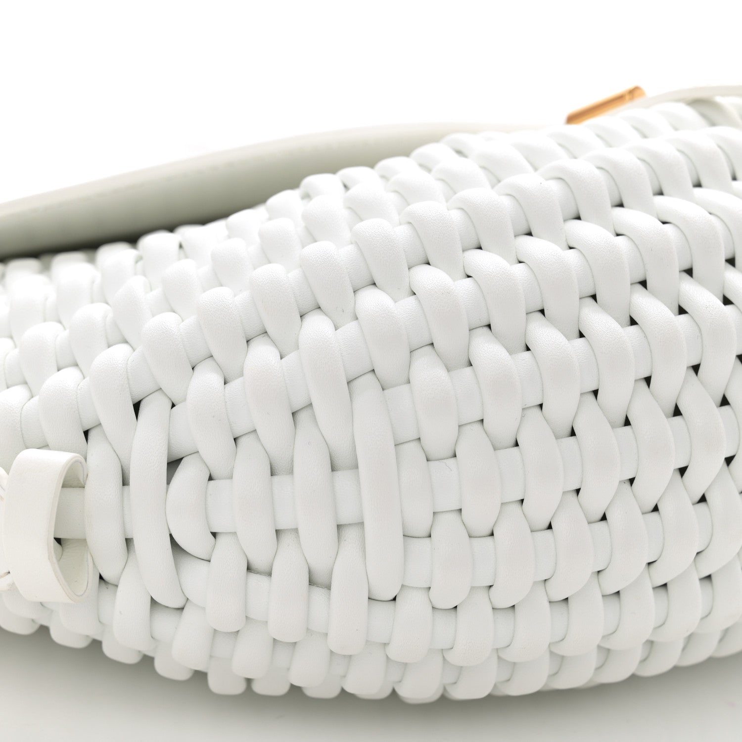Tom Ford Calfskin Woven T-Twist Crossbody White 9 of 13