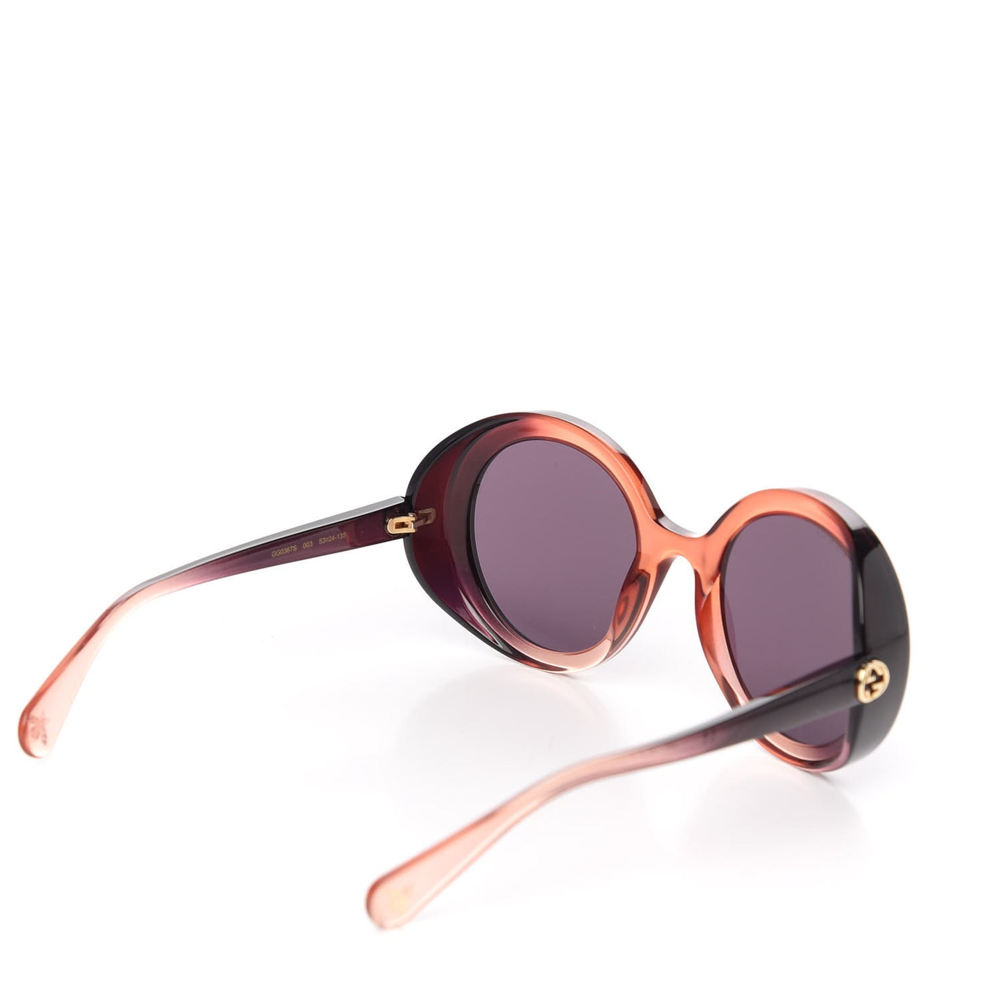 Round Sunglasses GG0367S Purple Red