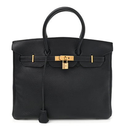 Hermes Taurillon Clemence Birkin 35 Bleu Indigo 1 of 13