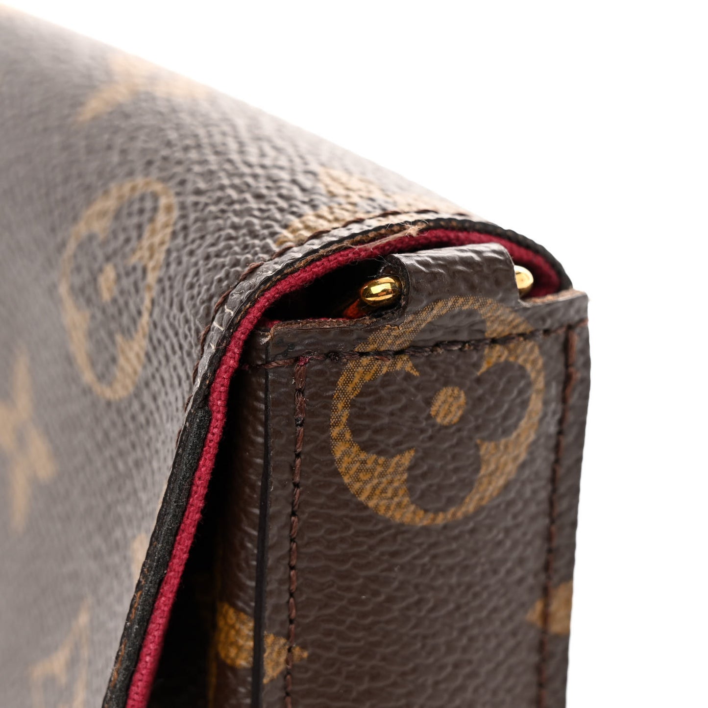 Monogram Pochette Felicie Chain Wallet Fuchsia