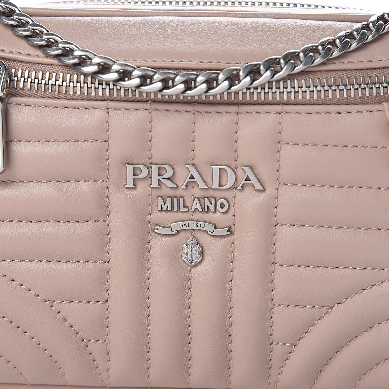 Prada Soft Calfskin Impunture Diagramme Belt Bag Cipria 8 of 11
