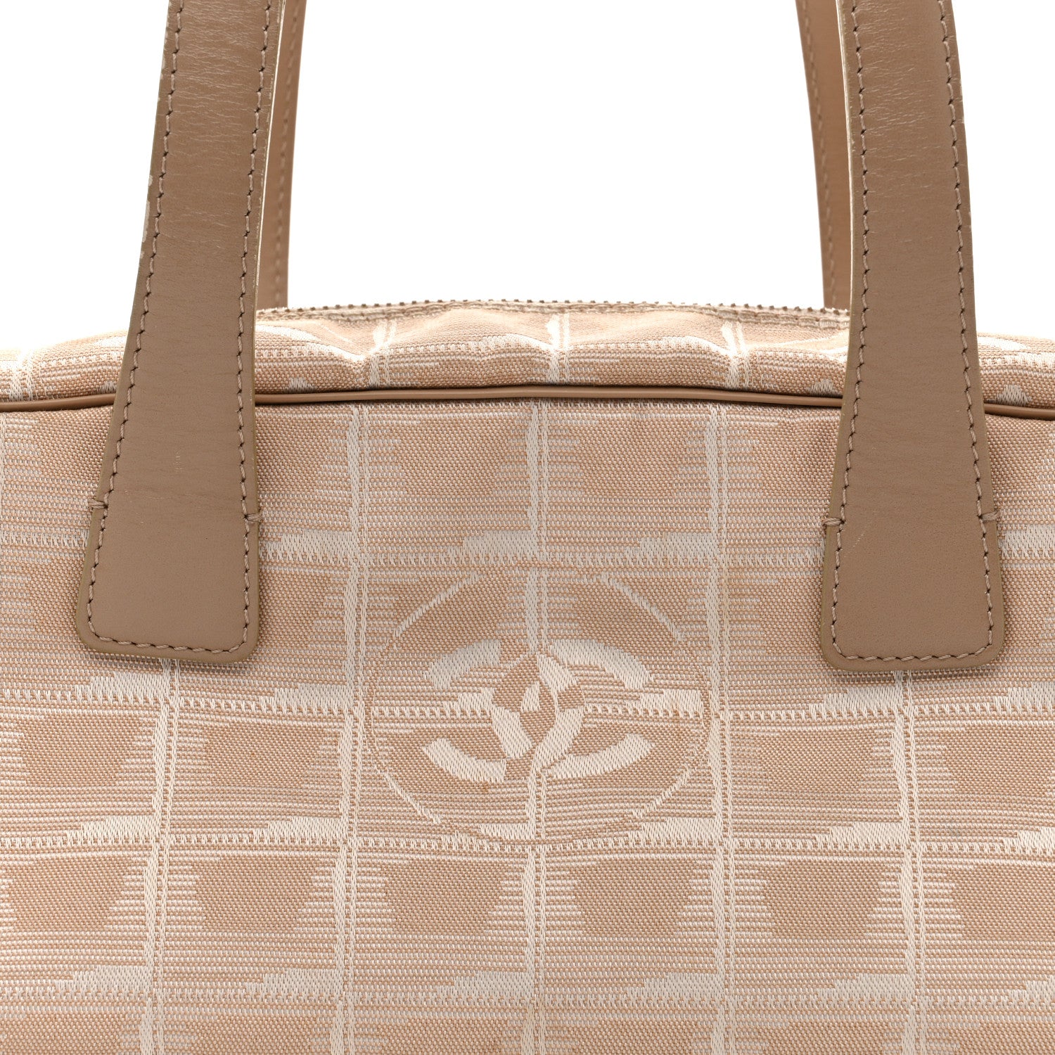 Chanel Nylon Travel Bowler Beige 9 of 17