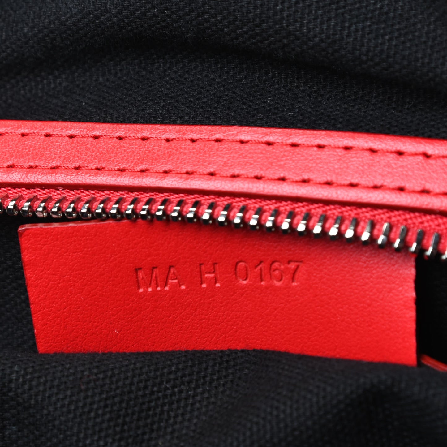 Calfskin Micro Nightingale Logo Strap Red