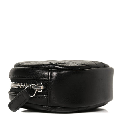 Chanel Lambskin Quilted Zip Around Classic Coin Purse Black 5 of 10