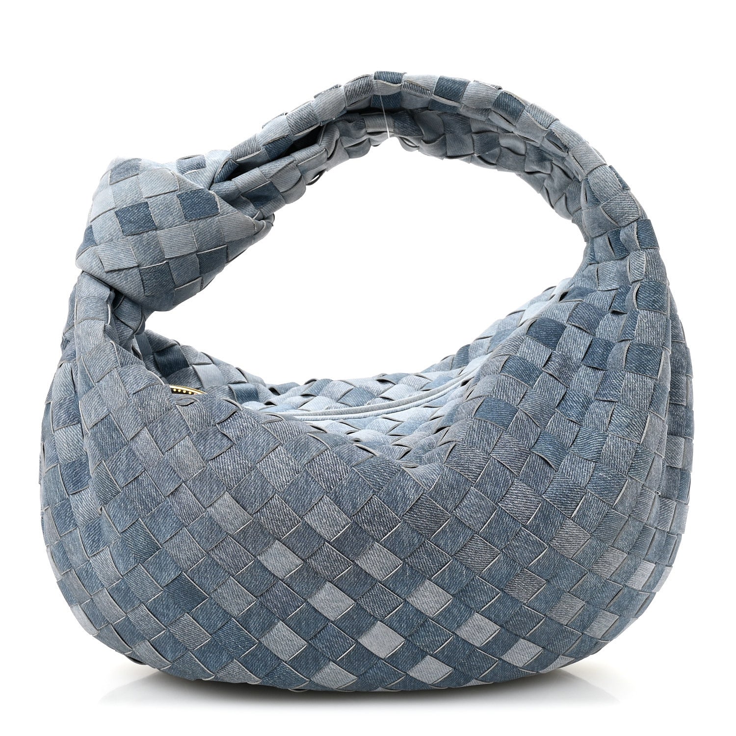 Bottega Veneta Nappa Denim Effect Intrecciato Teen Jodie Hobo Denim 1 of 9