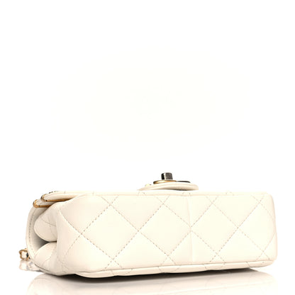 Chanel Lambskin Quilted Mini Coco Clips Flap White 3 of 8