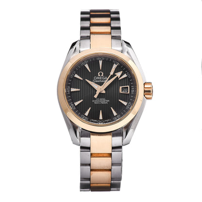 Omega Stainless Steel 18K Yellow Gold 30mm Seamaster Aqua Terra Automatic Watch Grey 231.20.30.20.06.002 1 of 7
