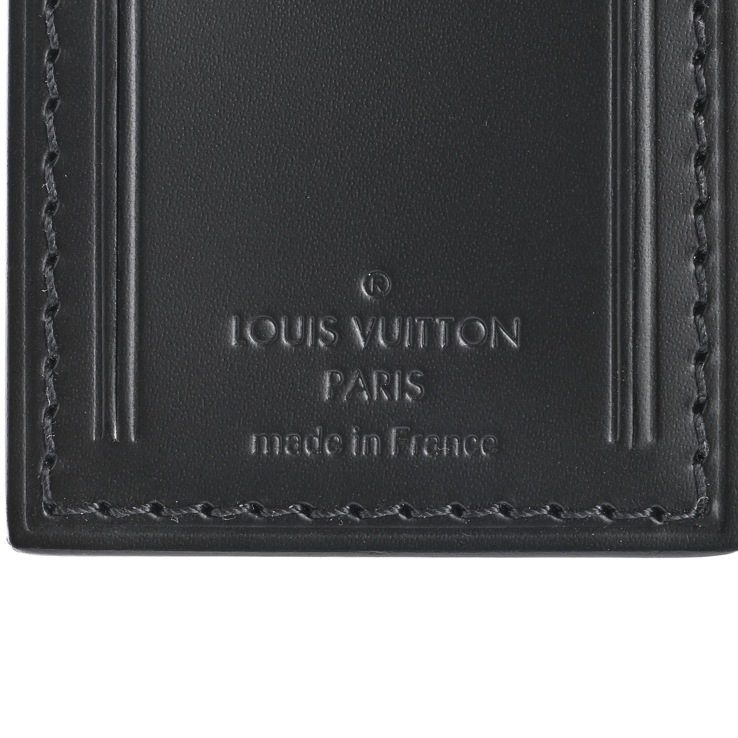 Louis Vuitton Calfskin Luggage Tag Black 3 of 3