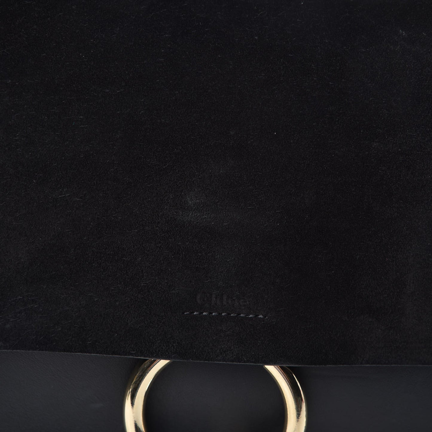 Suede Calfskin Medium Faye Shoulder Bag Black