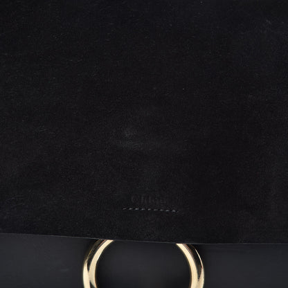 Chloe Suede Calfskin Medium Faye Shoulder Bag Black 16 of 17