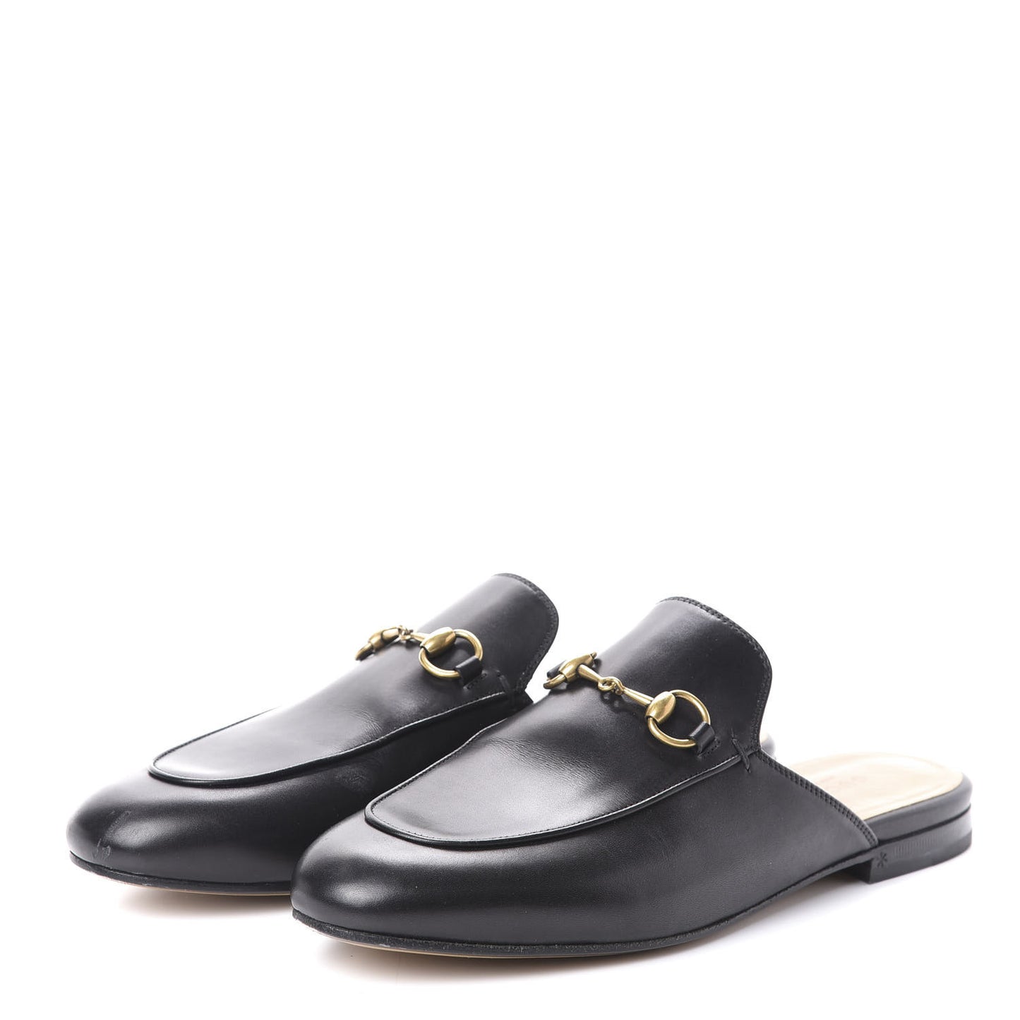 Calfskin Womens Princetown Slippers 37.5 Black