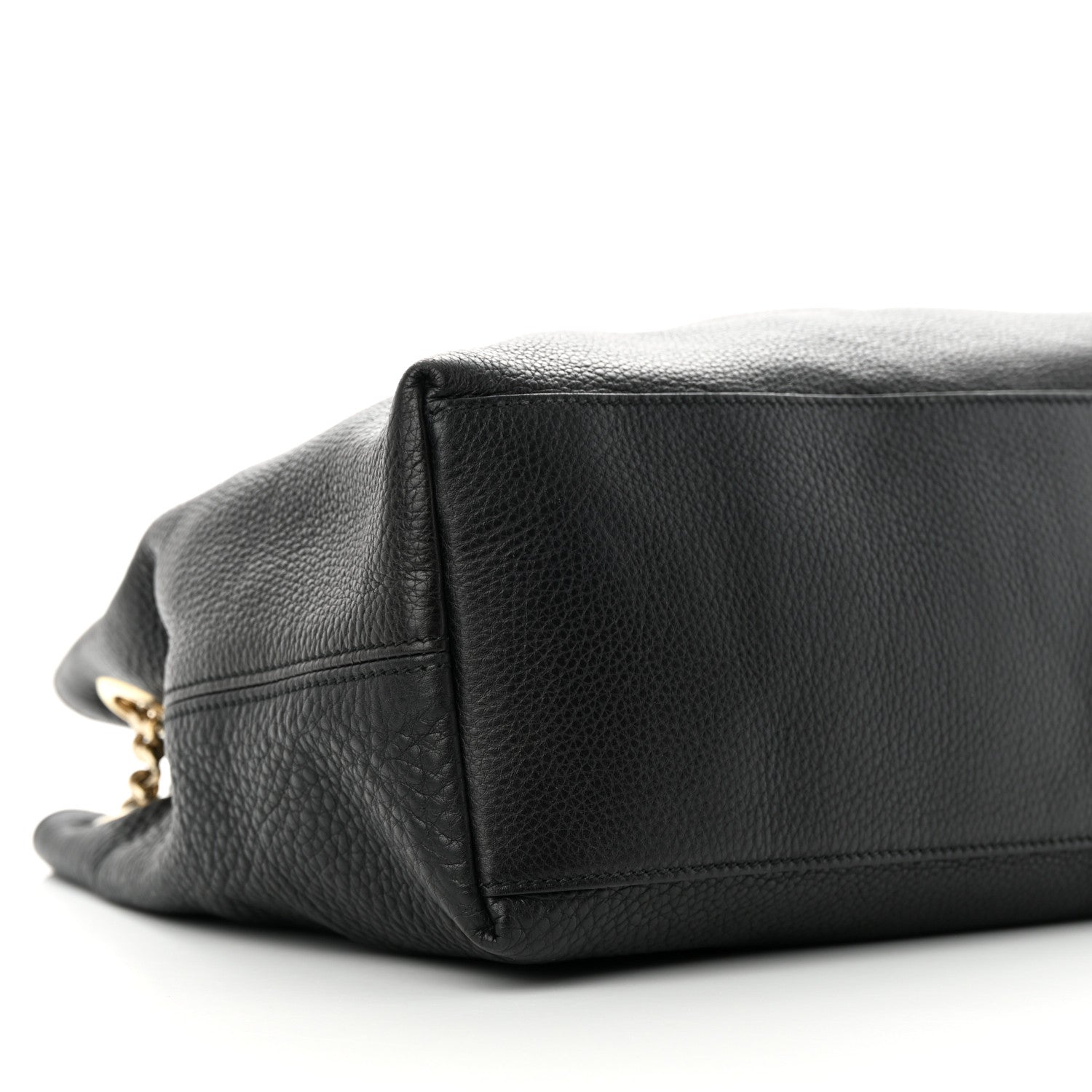 Gucci Pebbled Calfskin Medium Soho Chain Shoulder Bag Black 9 of 11