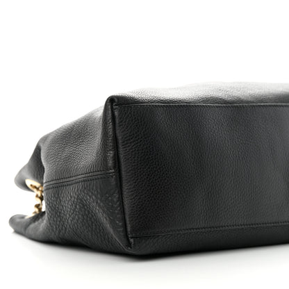 Gucci Pebbled Calfskin Medium Soho Chain Shoulder Bag Black 9 of 11