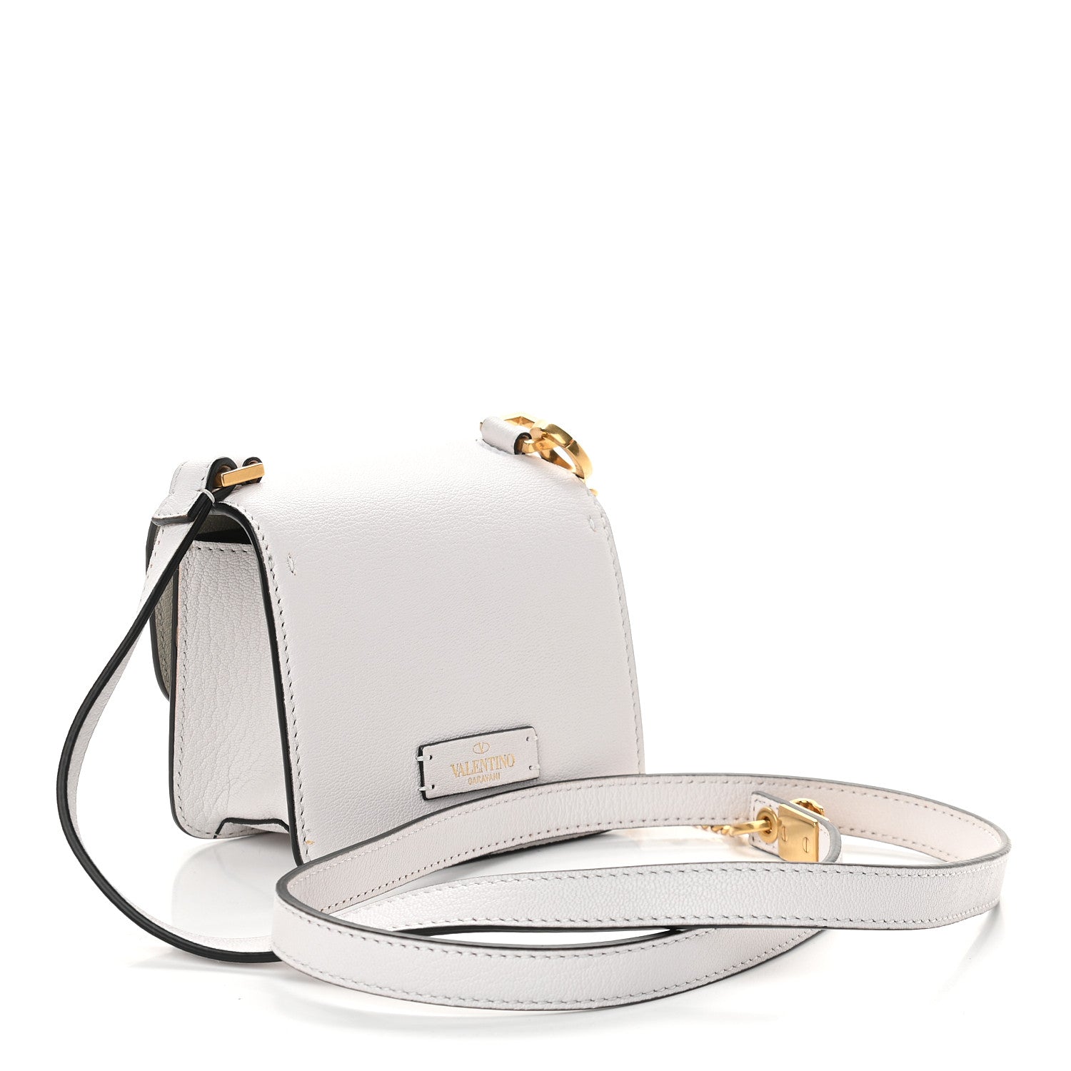 Valentino Garavani Goatskin Micro VSling Shoulder Bag White 3 of 8