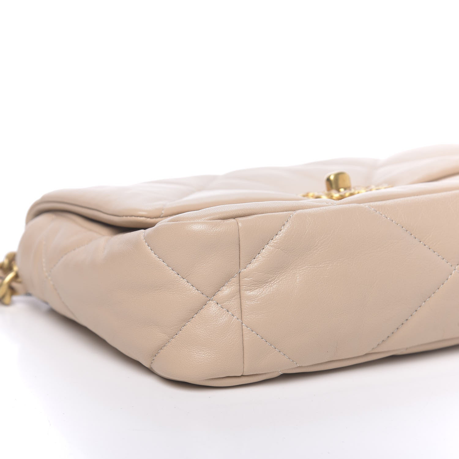 Chanel Lambskin Quilted Medium 19 Flap Beige 8 of 11