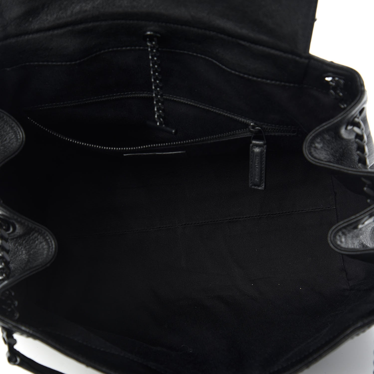 Saint Laurent Vintage Lambskin Chevron Monogram Medium Nolita Black 5 of 10