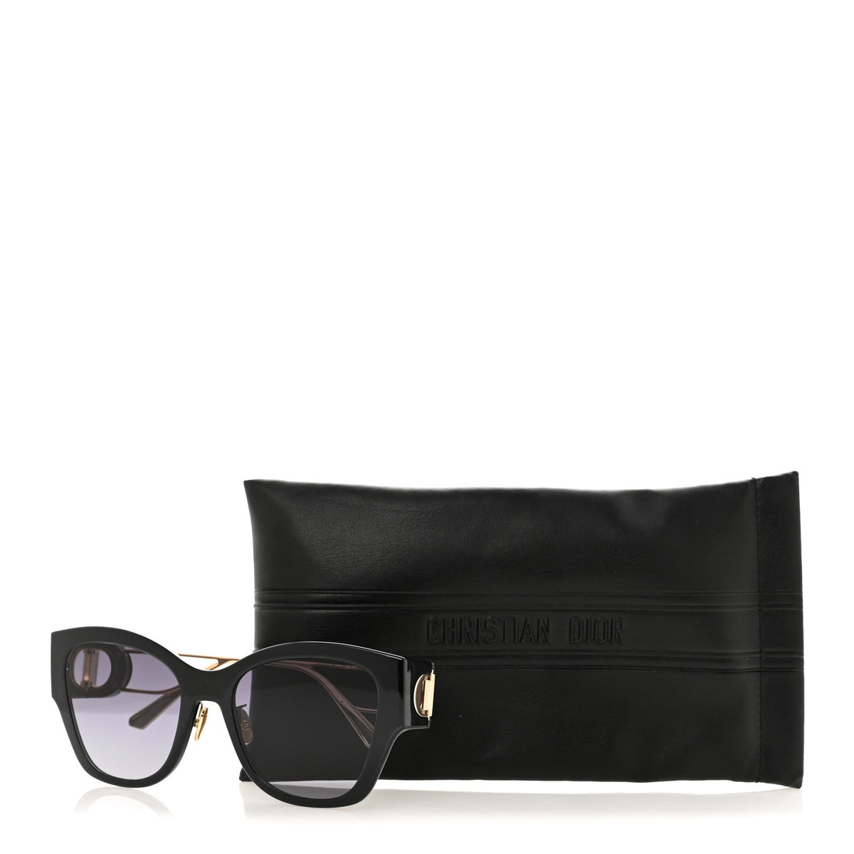 Christian Dior Rectangular 30 Montaigne B2U Sunglasses Black 9 of 9