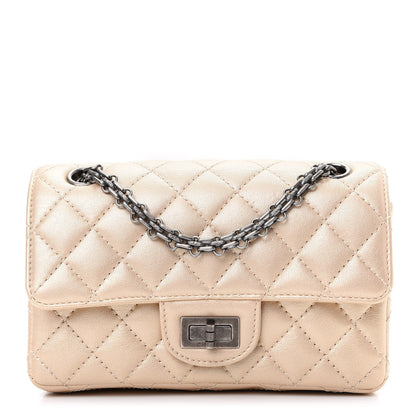 Chanel Metallic Sheepskin Quilted 2.55 Reissue Mini Flap Beige 1 of 10