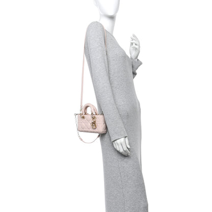 Christian Dior Lambskin Cannage Micro Lady D-Joy Rose Poudre 2 of 10