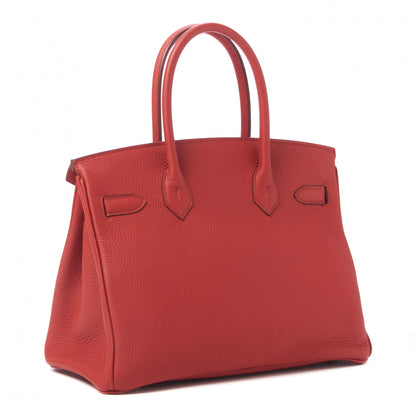 Hermes Togo Birkin 30 Rouge Casaque 3 of 31
