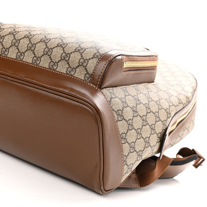 Gucci GG Supreme Monogram Textured Calfskin Retro Interlocking G Backpack Brown Beige 11 of 11