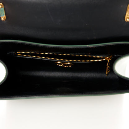 Dolce & Gabbana Metallic Calfskin Medium Devotion Crossbody Bag Green 5 of 11