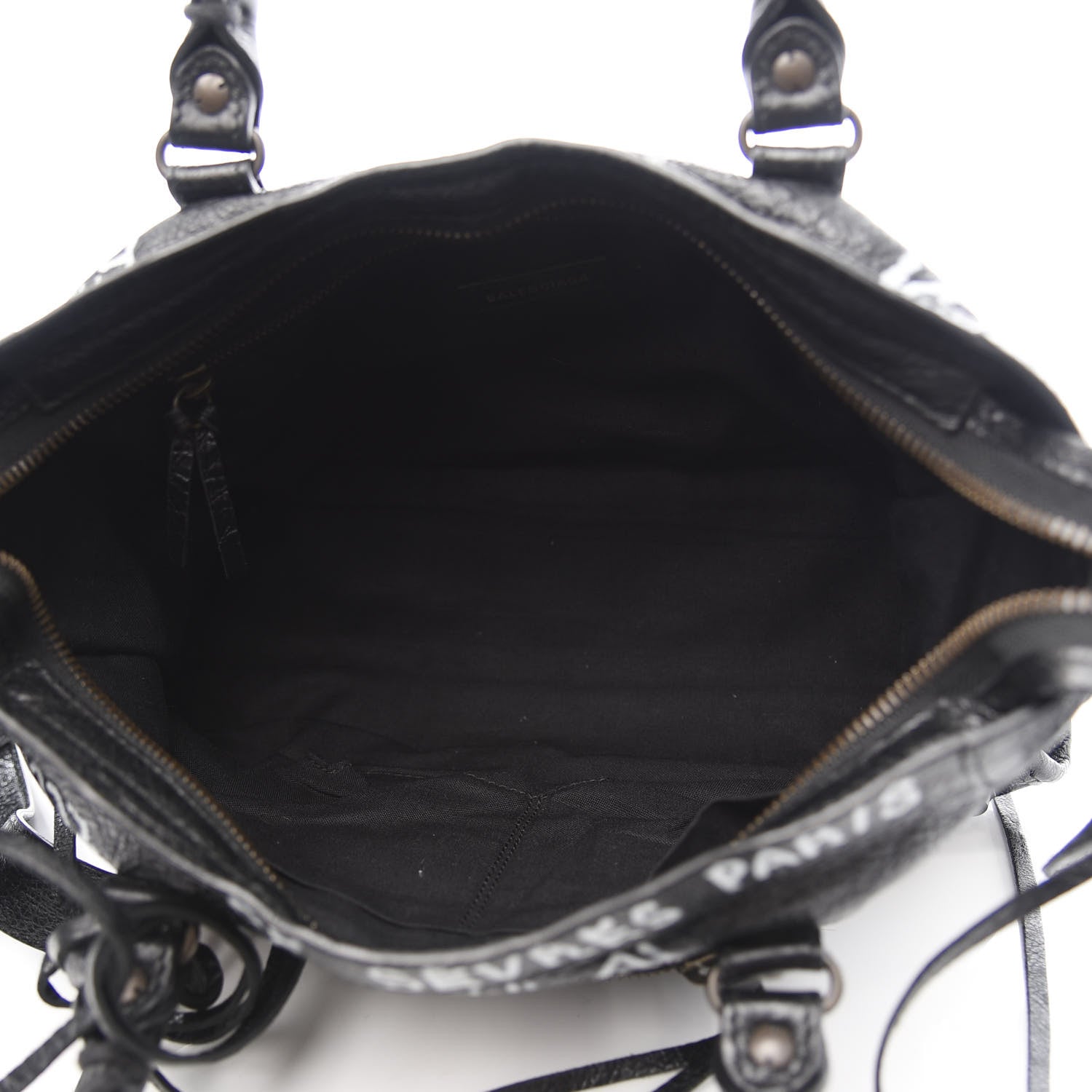 Balenciaga Agneau Classic Hardware Graffiti All Over S City Black 5 of 13