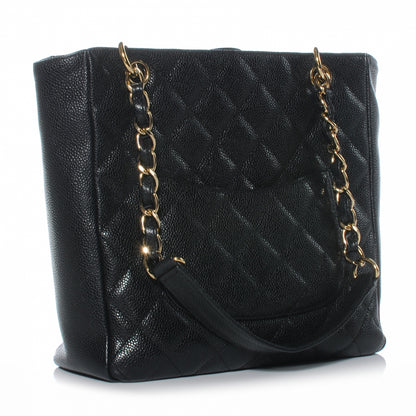 Chanel Caviar Petit Shopping Tote PST Black 3 of 7