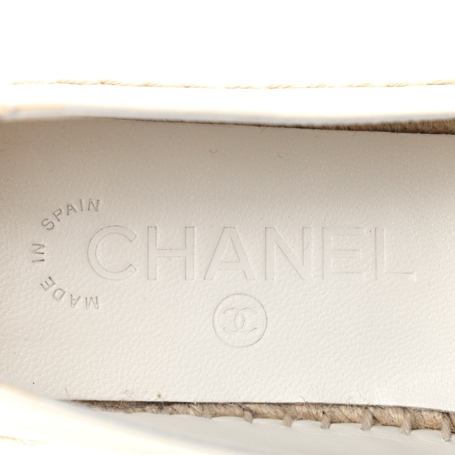 Chanel Calfskin CC Espadrilles 37 Ivory 6 of 8