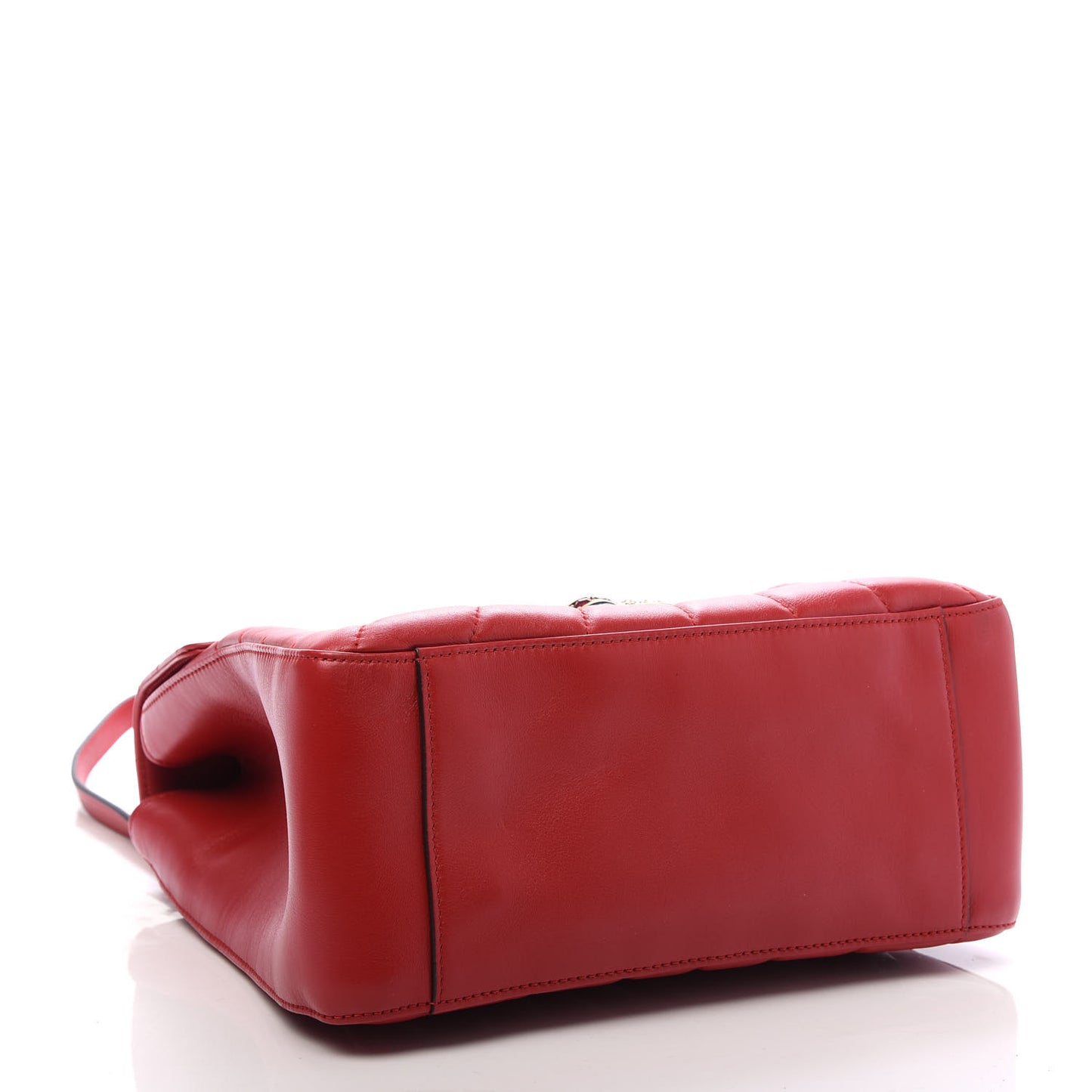 Calfskin Bamboo Trapuntata Queen Margaret Backpack Hibiscus Red