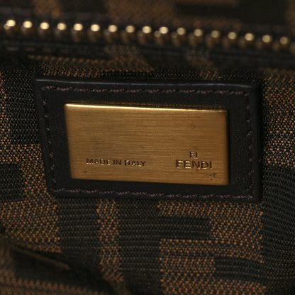 Fendi Goatskin Zucca Medium Peekaboo Iconic Satchel Cuoio Tobacco Moro 6 of 8